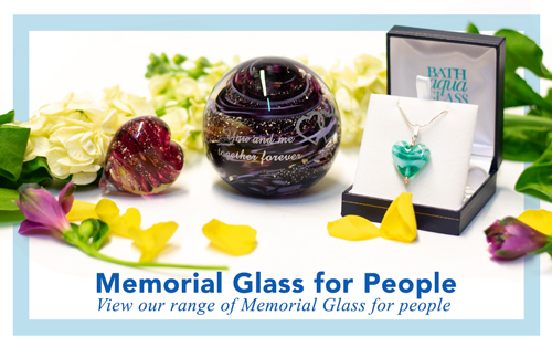 creamtion ashes into Bath Glass for funeral directors