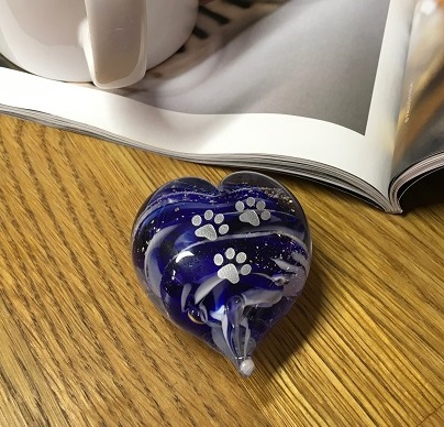 handheld heart with pet paws