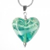 Pets Ashes Glass Heart Pendant memorial jewellery