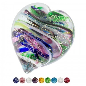 Glass with Ashes Handheld Memory Heart
